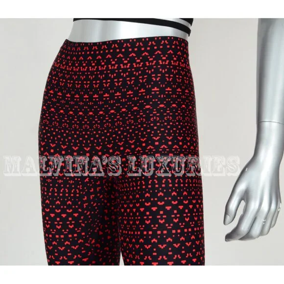 ALEXANDER MCQUEEN CROPPED LEGGINGS MULTI COLORED PRINT PANTS sz L / LARGE